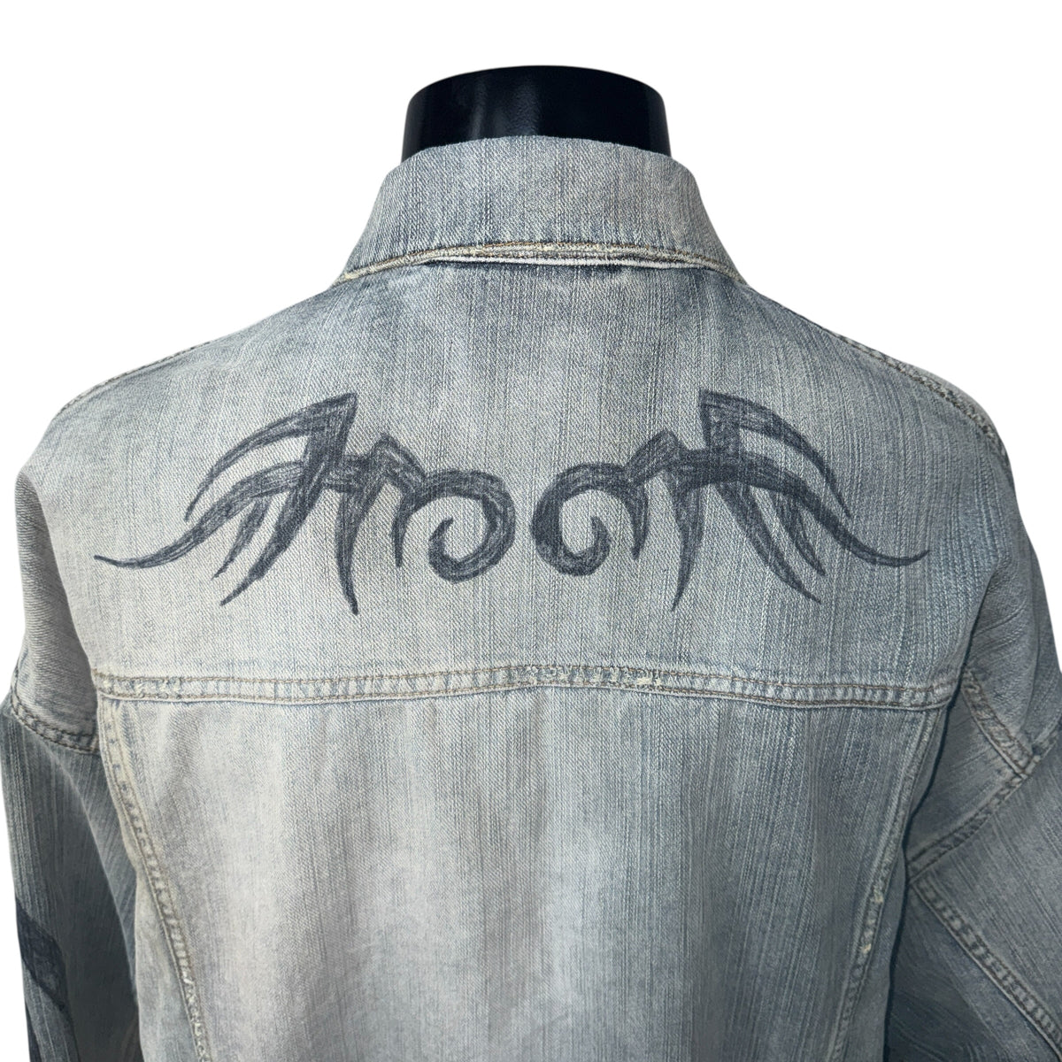 Balenciaga 24 Summer Tattoo Denim Jacket Size L