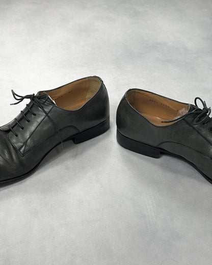 Dolce & Gabbana Plain Toe Leather Derby Shoes Black Size 13