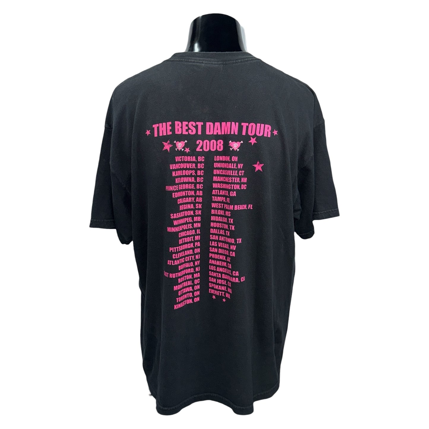 AVRIL LAVIGNE 00s "BEST DAMN TOUR" Photo T-Shirt Size XL