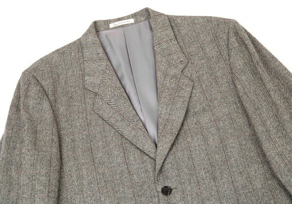 Papas ARLING Wool Stripe Herringbone Jacket Gray Size M