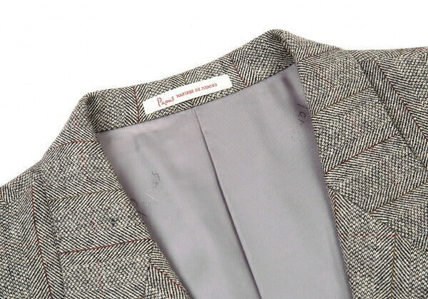 Papas ARLING Wool Stripe Herringbone Jacket Gray Size M