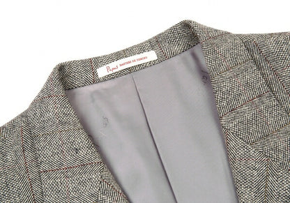 Papas ARLING Wool Stripe Herringbone Jacket Gray Size M