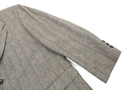 Papas ARLING Wool Stripe Herringbone Jacket Gray Size M