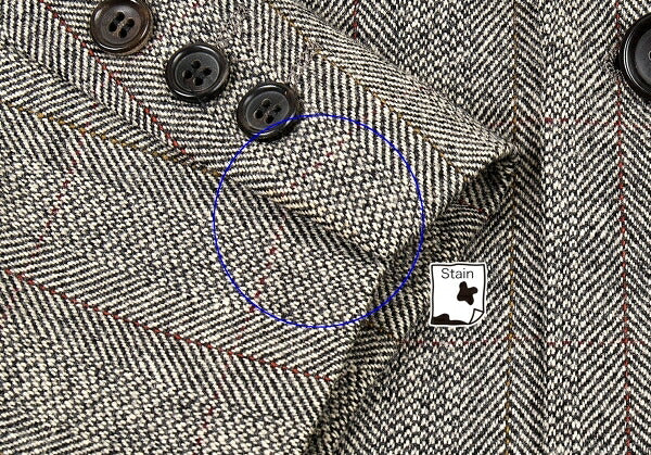 Papas ARLING Wool Stripe Herringbone Jacket Gray Size M