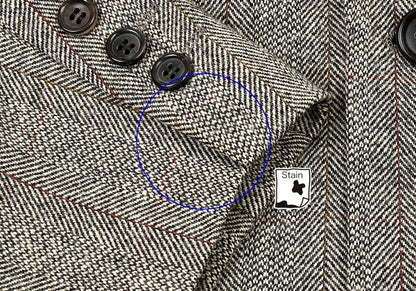 Papas ARLING Wool Stripe Herringbone Jacket Gray Size M