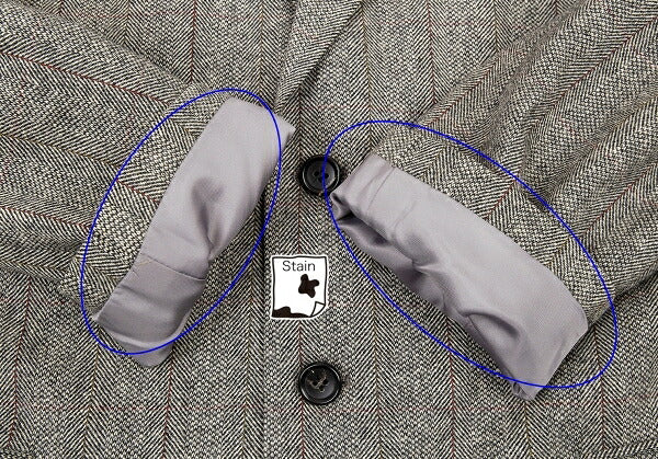 Papas ARLING Wool Stripe Herringbone Jacket Gray Size M