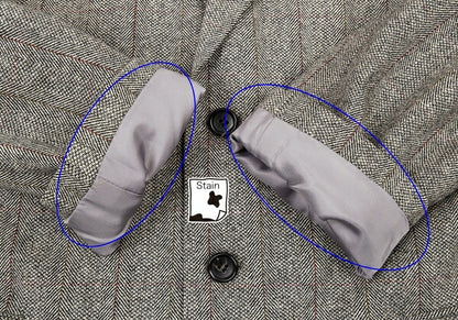 Papas ARLING Wool Stripe Herringbone Jacket Gray Size M