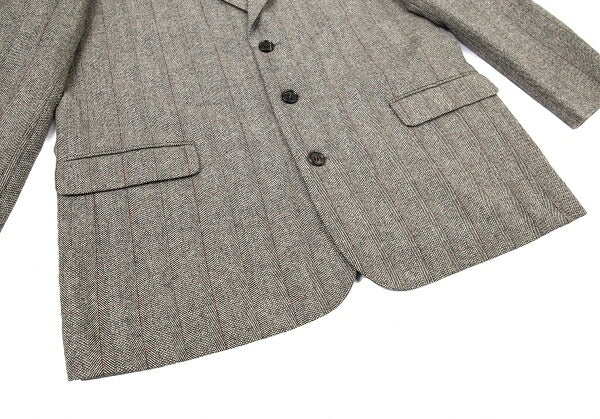 Papas ARLING Wool Stripe Herringbone Jacket Gray Size M