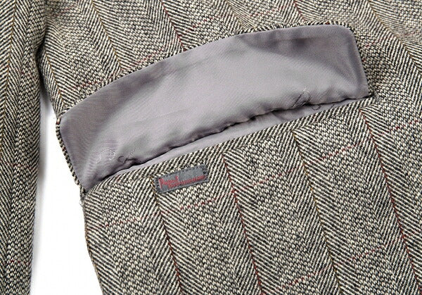 Papas ARLING Wool Stripe Herringbone Jacket Gray Size M