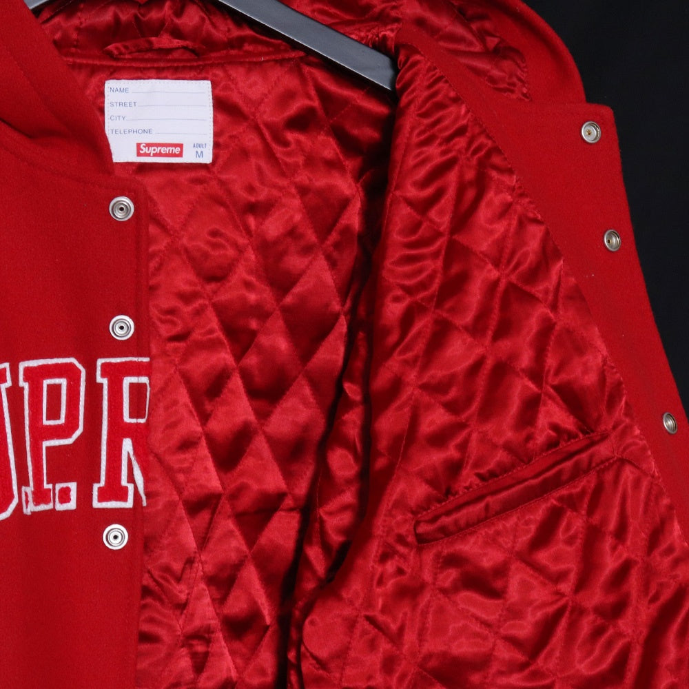 SUPREME 20AW King Hooded Varsity Jacket Red Size M