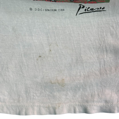 PICASSO 80s Euro Face Design Vintage T-Shirt Size XL