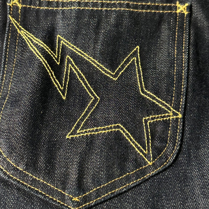 A BATHING APE BAPE STA Stitch Denim Pants Indigo Size M