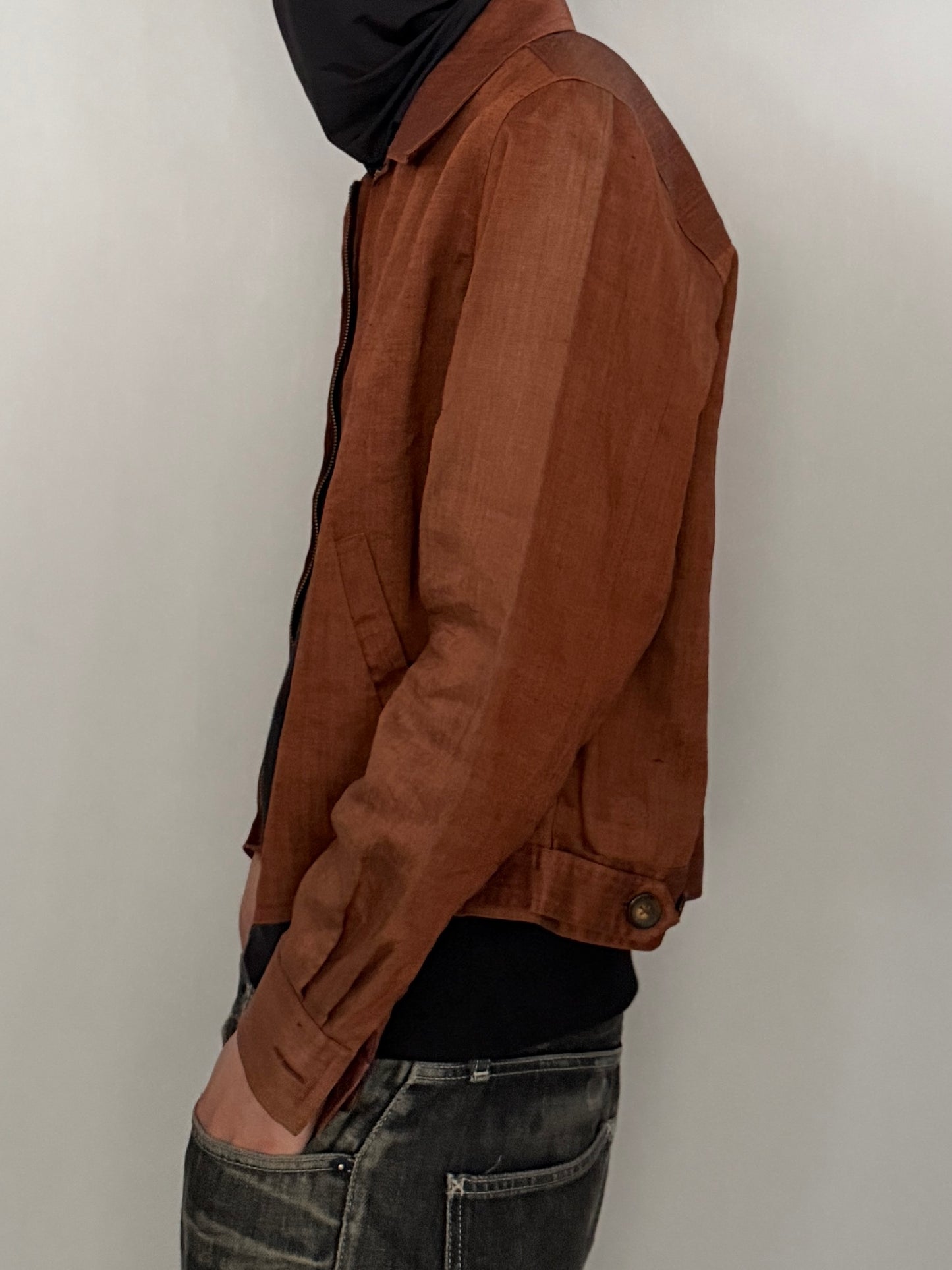 DKNY Brown Linen Jacket Size S