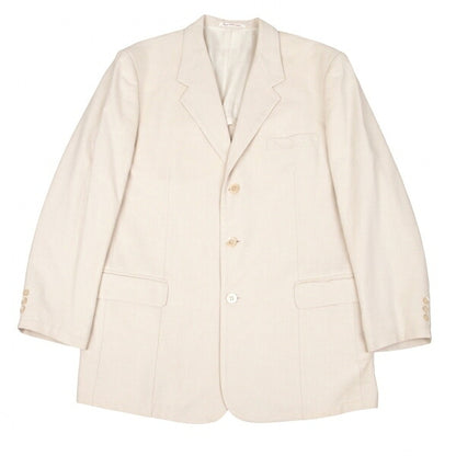 Papas Cotton Bamboo Tailored Blazer White Size M