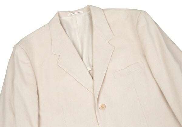 Papas Cotton Bamboo Tailored Blazer White Size M