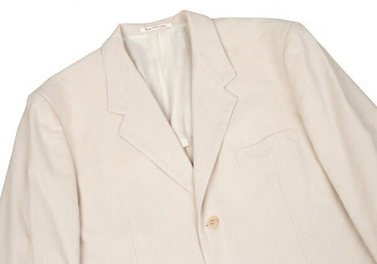 Papas Cotton Bamboo Tailored Blazer White Size M