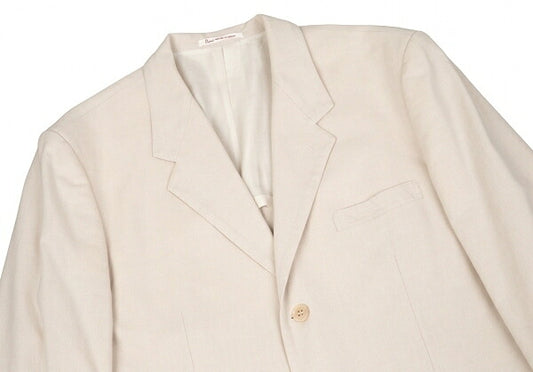 Papas Cotton Bamboo Tailored Blazer White Size M