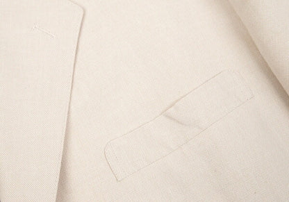 Papas Cotton Bamboo Tailored Blazer White Size M