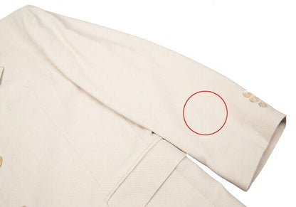 Papas Cotton Bamboo Tailored Blazer White Size M