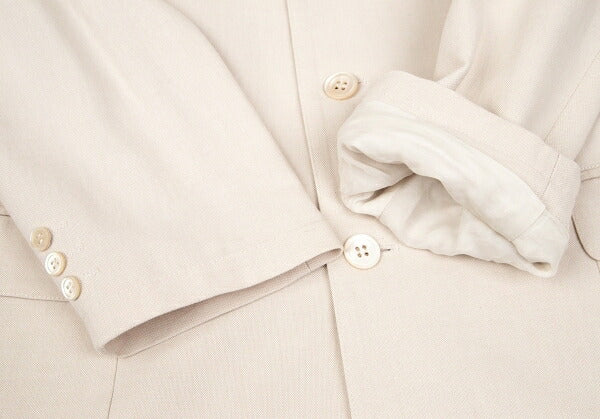 Papas Cotton Bamboo Tailored Blazer White Size M