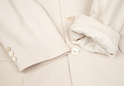 Papas Cotton Bamboo Tailored Blazer White Size M
