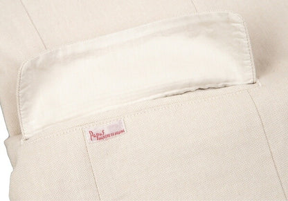 Papas Cotton Bamboo Tailored Blazer White Size M
