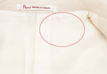 Papas Cotton Bamboo Tailored Blazer White Size M