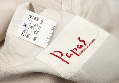 Papas Cotton Bamboo Tailored Blazer White Size M