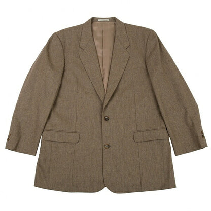 Papas Gouaberu Wool Cashmere Tailored Blazer Mocha Size LA