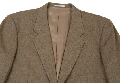 Papas Gouaberu Wool Cashmere Tailored Blazer Mocha Size LA