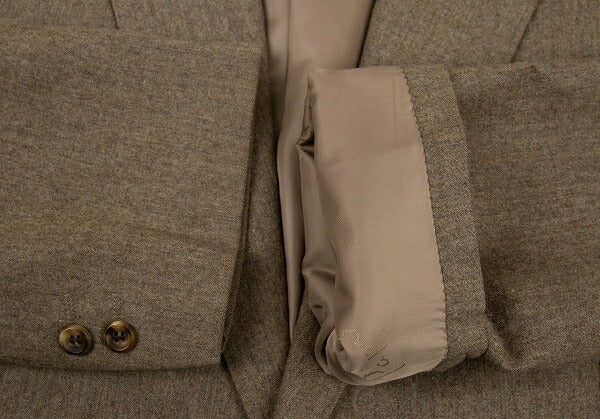 Papas Gouaberu Wool Cashmere Tailored Blazer Mocha Size LA