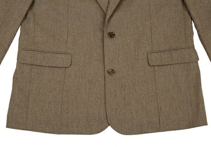 Papas Gouaberu Wool Cashmere Tailored Blazer Mocha Size LA