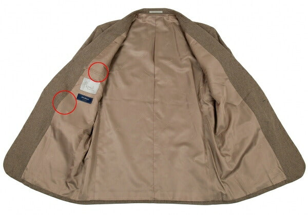 Papas Gouaberu Wool Cashmere Tailored Blazer Mocha Size LA