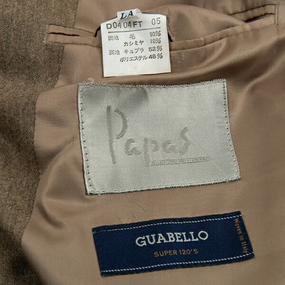 Papas Gouaberu Wool Cashmere Tailored Blazer Mocha Size LA