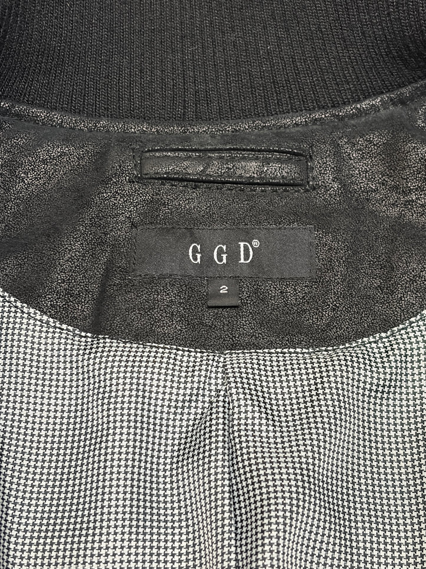 Vintage Black G.G.D Pig Leather Shirt Size 2