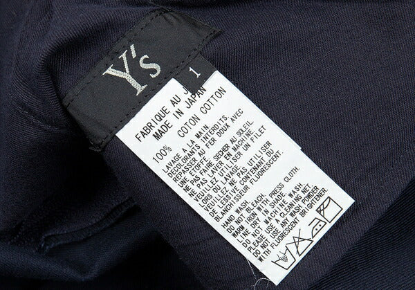 Y's Blue Cotton Panel Tapered Pants Size 1