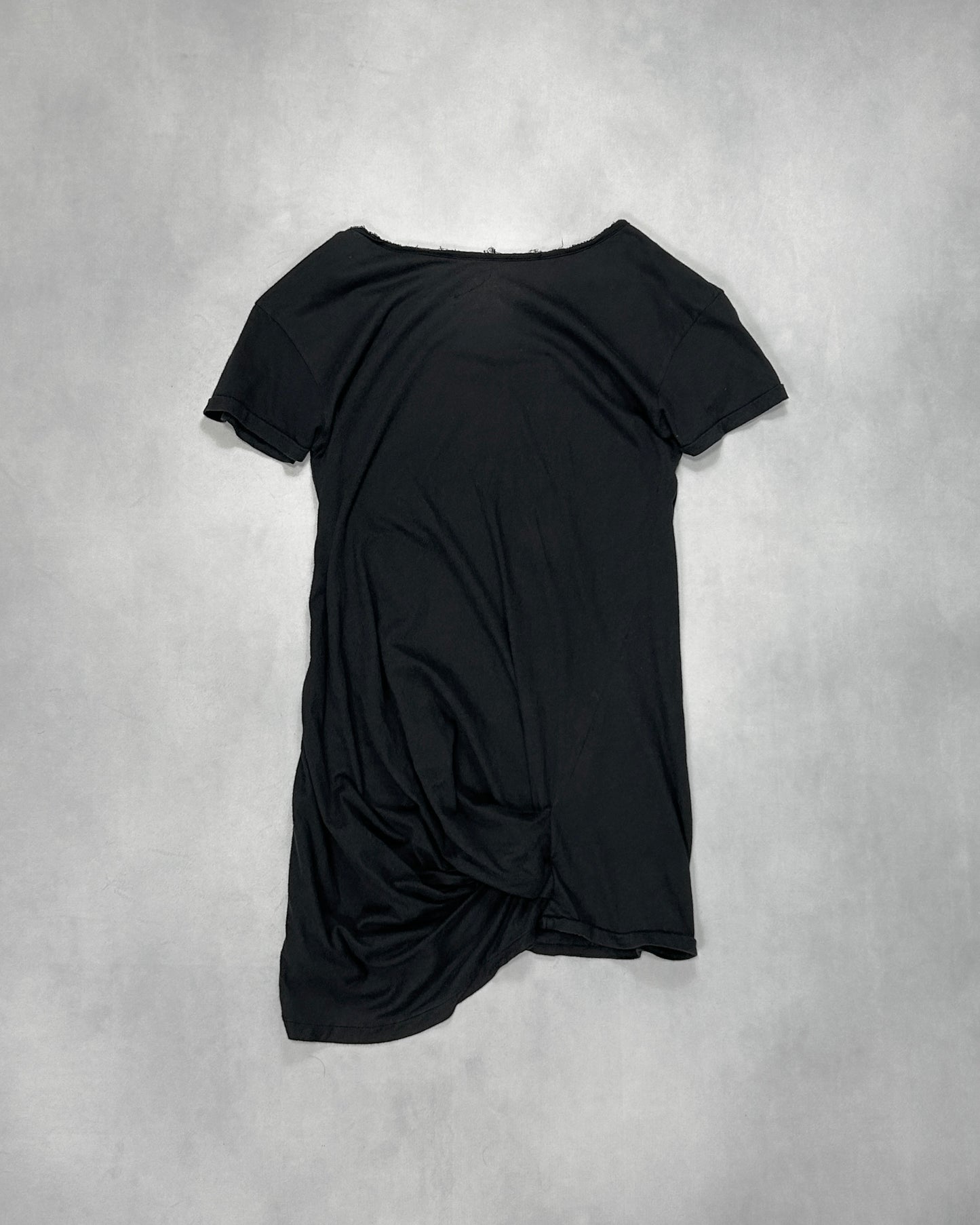 SILENT DAMIR DOMA Twisted Raw-Edge T-Shirt Black Size XS