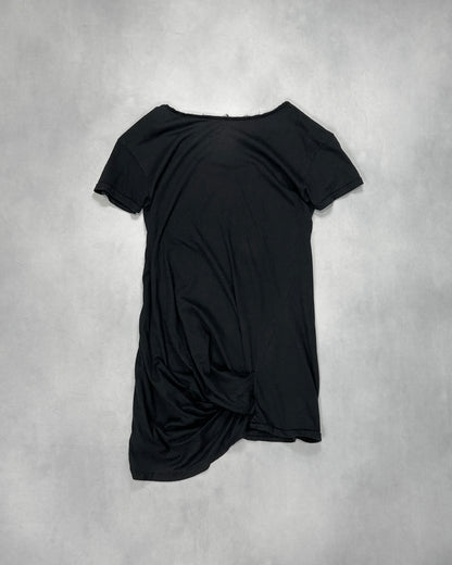 SILENT DAMIR DOMA Twisted Raw-Edge T-Shirt Black Size XS