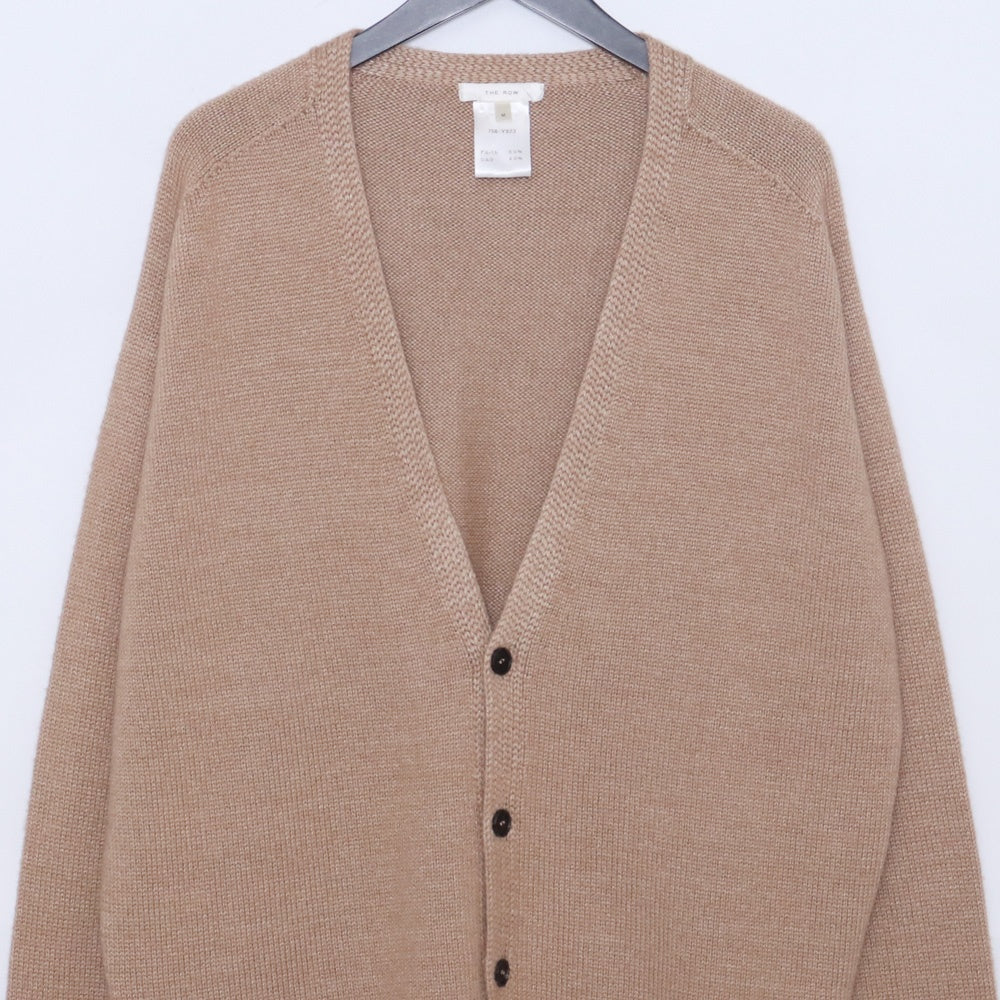 The Row Sheldon Cardigan Silk Wool Brown Size M