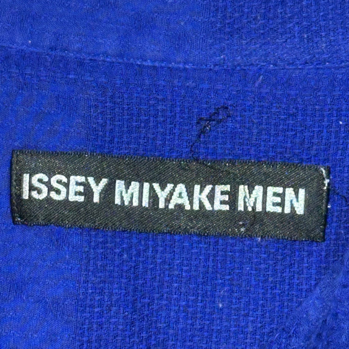 ISSEY MIYAKE MEN 13SS Panel Check Cotton Shirt Blue Size 3