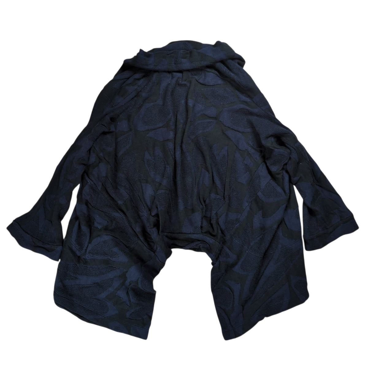 Y's Navy Geometry Deformed Cotton Cardigan Size 2