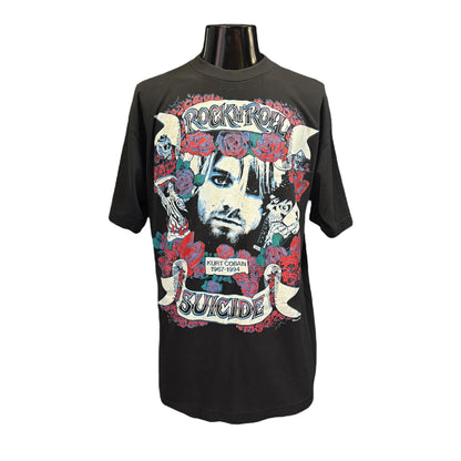 Kurt Cobain ROCKN' ROLL SUICIDE T-Shirt Size XL