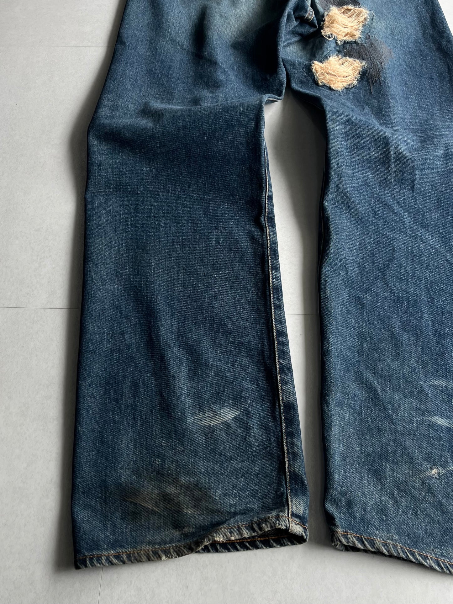 Swagger Wide-Leg Blue Jeans Size 40