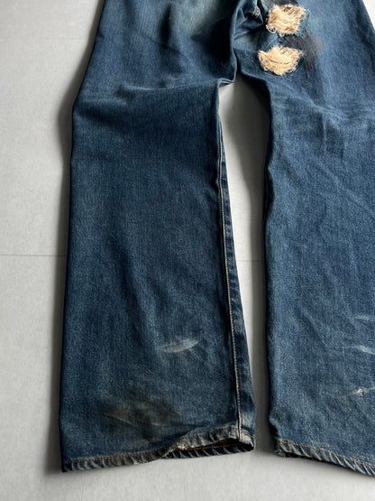 Swagger Wide-Leg Blue Jeans Size 40