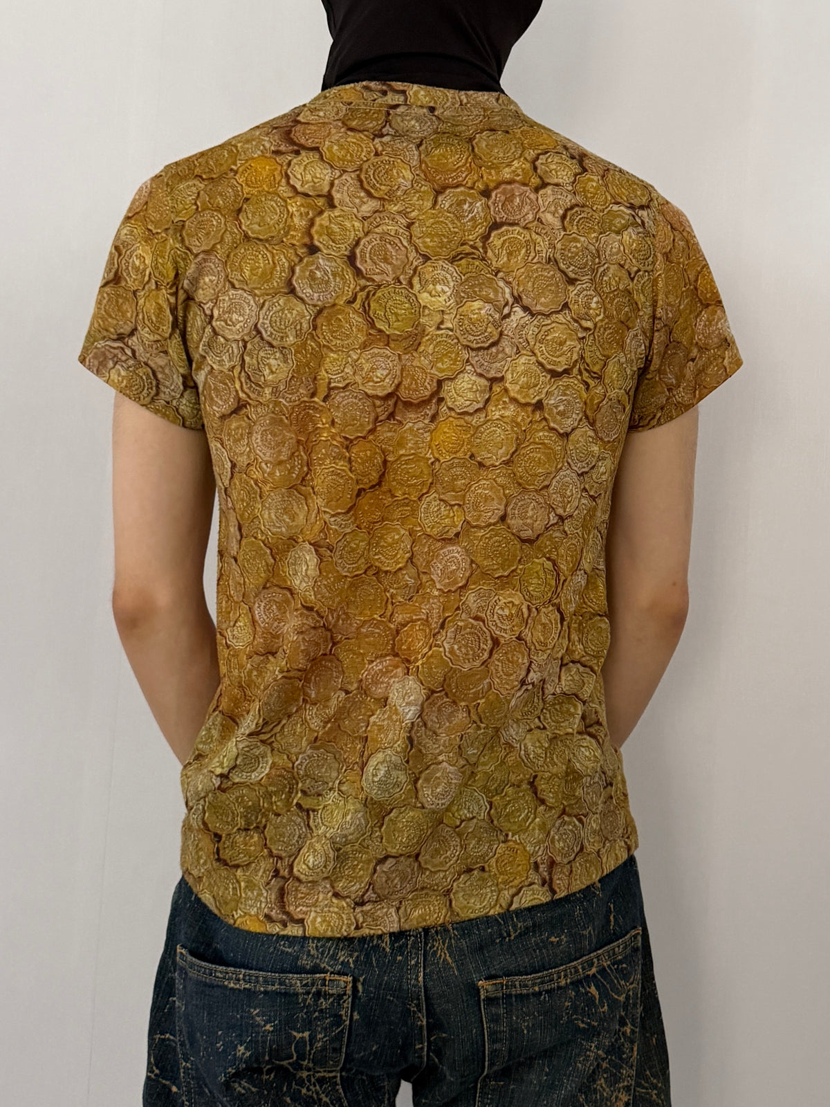 Jeremy Scott Design Polyester T-Shirt Size S