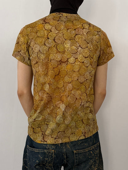 Jeremy Scott Design Polyester T-Shirt Size S
