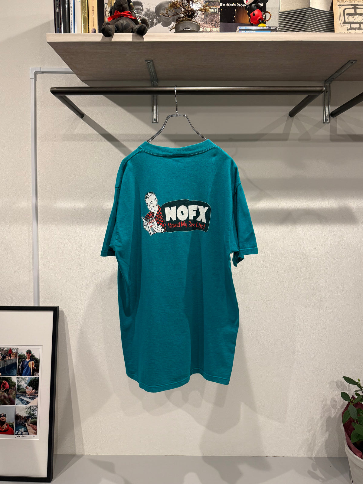NOFX band tee Vintage 90s band graphic tee Green Size L