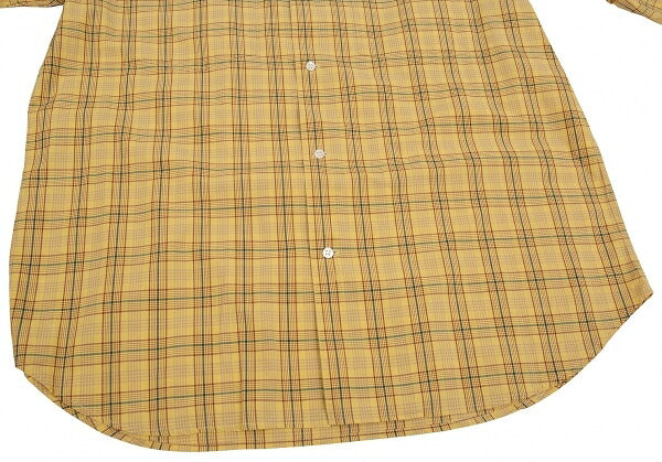 Papas Overcheck Cotton Patch Pocket Long Shirt Yellow Size M