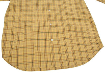 Papas Overcheck Cotton Patch Pocket Long Shirt Yellow Size M