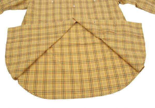 Papas Overcheck Cotton Patch Pocket Long Shirt Yellow Size M